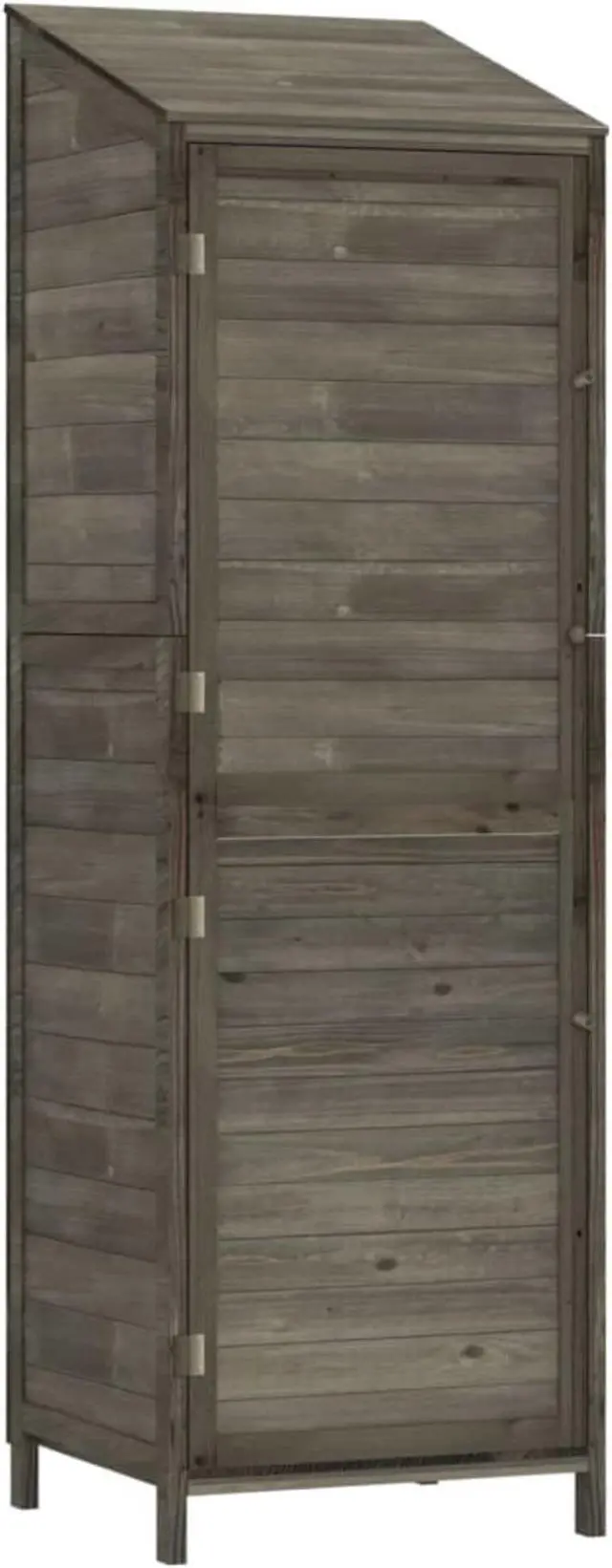 Main image of vidaXL Garden Shed Anthracite 21.7"x20.5"x68.7" Solid Wood Fir