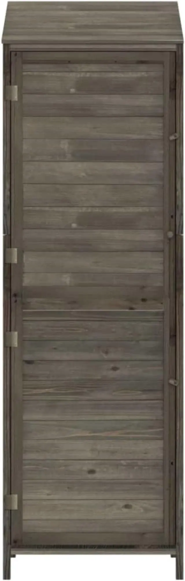 Alt view image 3 of 12 - vidaXL Garden Shed Anthracite 21.7"x20.5"x68.7" Solid Wood Fir