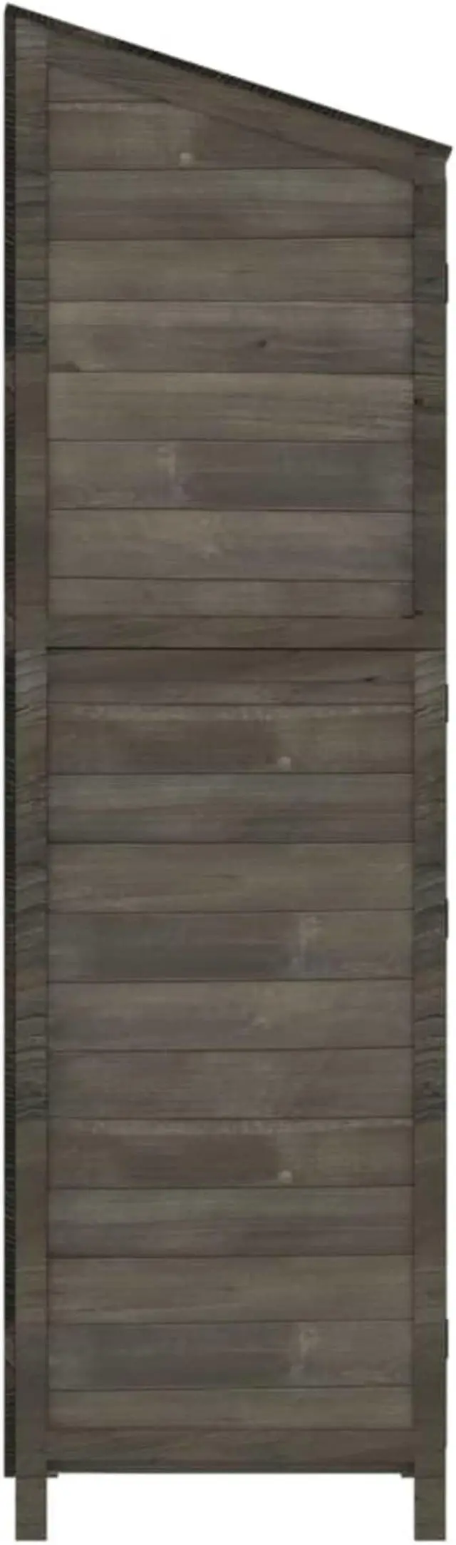 Alt view image 5 of 12 - vidaXL Garden Shed Anthracite 21.7"x20.5"x68.7" Solid Wood Fir