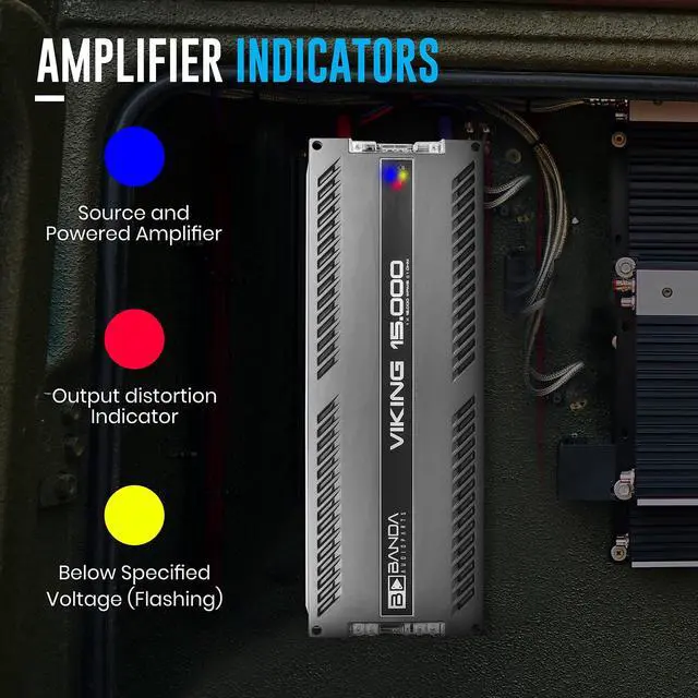 Alt view image 3 of 3 - VIKING 15.000 One Channel 15.000 Watts Max @ 1 Ohm Car Audio Mono Amplifier w/Subsonic Filter