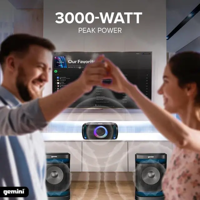 Alt view image 3 of 3 - Bluetooth part Speaker w/Dual 12-in Woofers, Mid and High Speakers and Multi-Color LED Party Lighting
