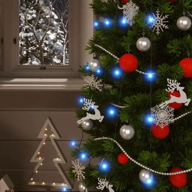 Alt view image 7 of 12 - vidaXL Solar Fairy Lights 5 Pcs Christmas LED String Lights for Party Blue