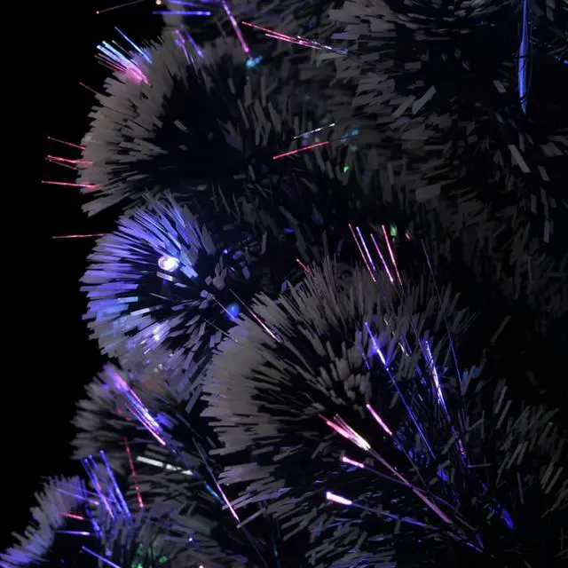 Alt view image 13 of 16 - vidaXL Pre-lit Christmas Tree Xmas Tree Decoration Green and White Fiber Optic