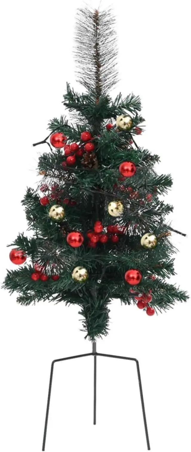 Alt view image 14 of 15 - vidaXL Artificial Pathway Pre-lit Christmas Tree Xmas Tree Decoration 2 Pcs PVC