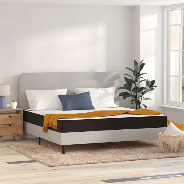 Alt view image 9 of 19 - Flash Furniture Capri Comfortable Sleep 8" Foam and Innerspring Hybrid Mattress King (CLE238BK)