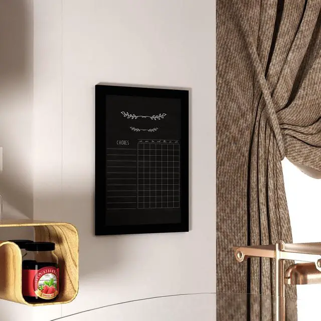 Alt view image 9 of 19 - Flash Furniture Canterbury Wall Mount Magnetic Chalkboard Sign Black 18" x 24" (HGWAGDIS952315)