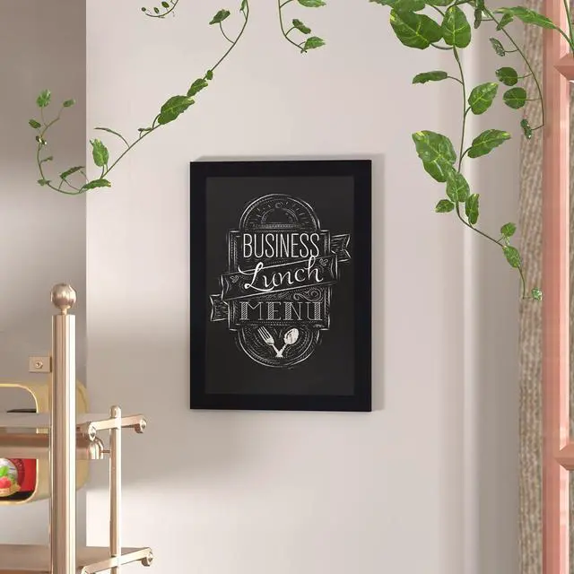 Alt view image 11 of 19 - Flash Furniture Canterbury Wall Mount Magnetic Chalkboard Sign Black 18" x 24" (HGWAGDIS952315)