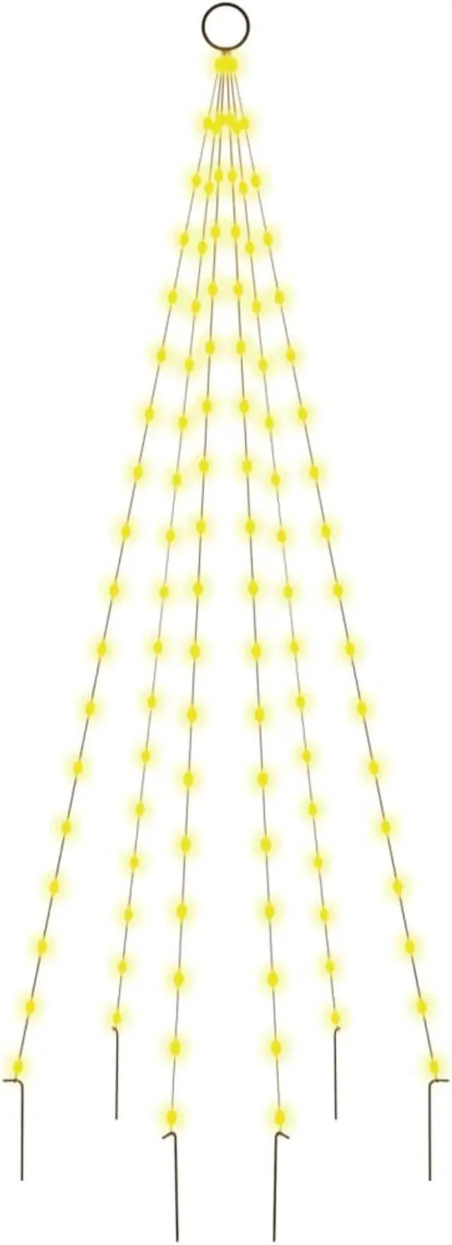 Alt view image 12 of 16 - vidaXL Christmas Tree Decoration Xmas Tree Lights on Flagpole Warm White LEDs