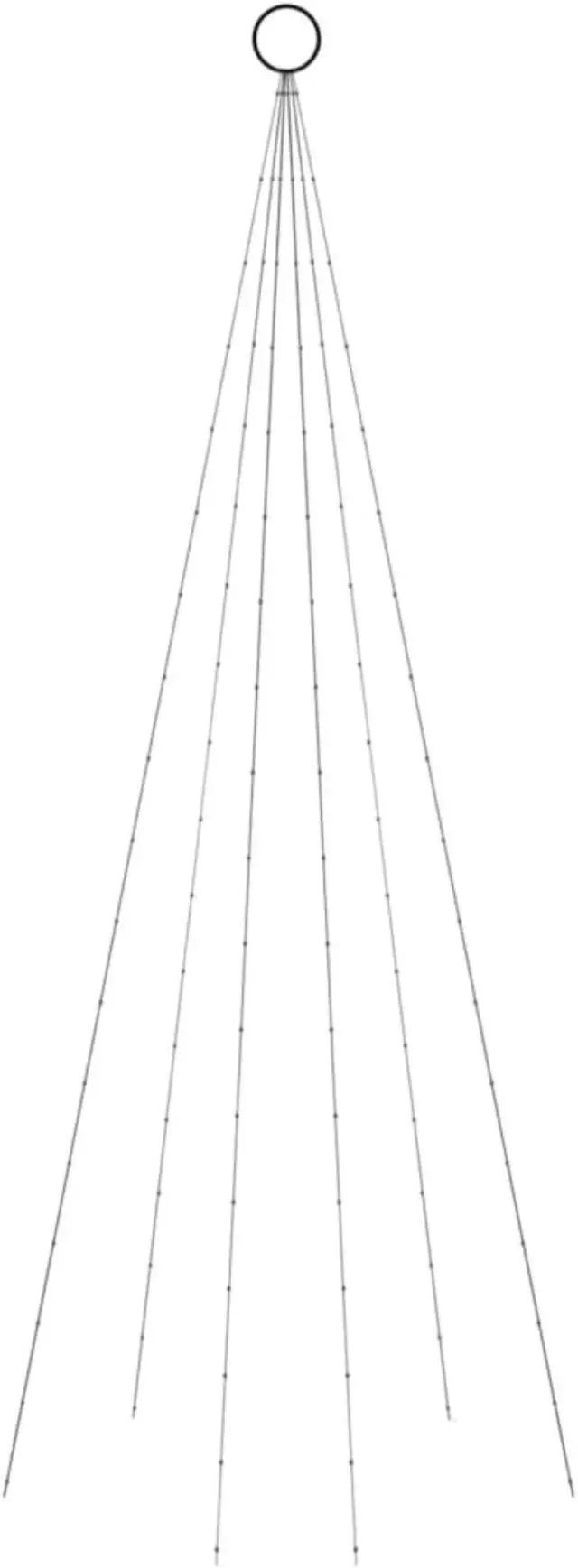 Alt view image 13 of 16 - vidaXL Christmas Tree Decoration Xmas Tree Lights on Flagpole Warm White LEDs