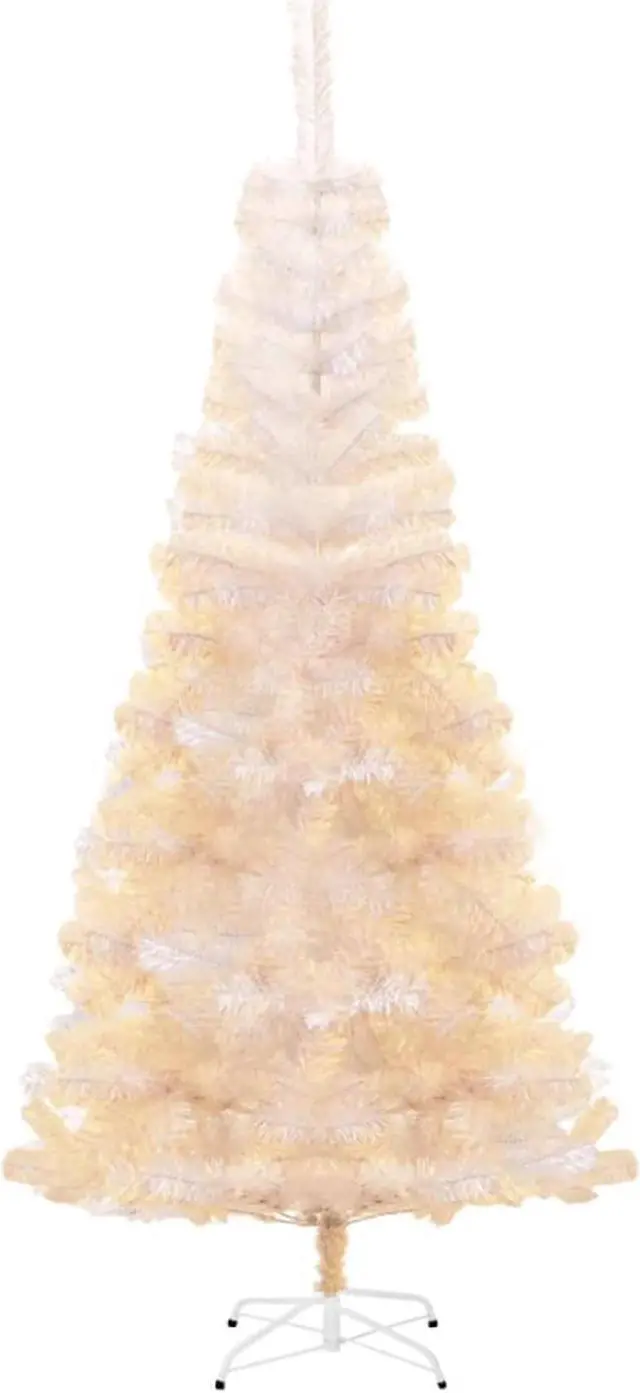 Alt view image 11 of 13 - vidaXL Christmas Tree Artificial Tree with Stand and Iridescent Tips White PVC