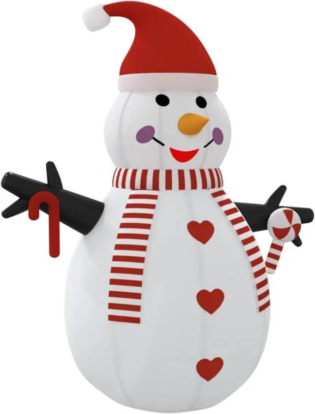 Alt view image 7 of 14 - vidaXL Inflatable Snowman with LEDs 8 ft