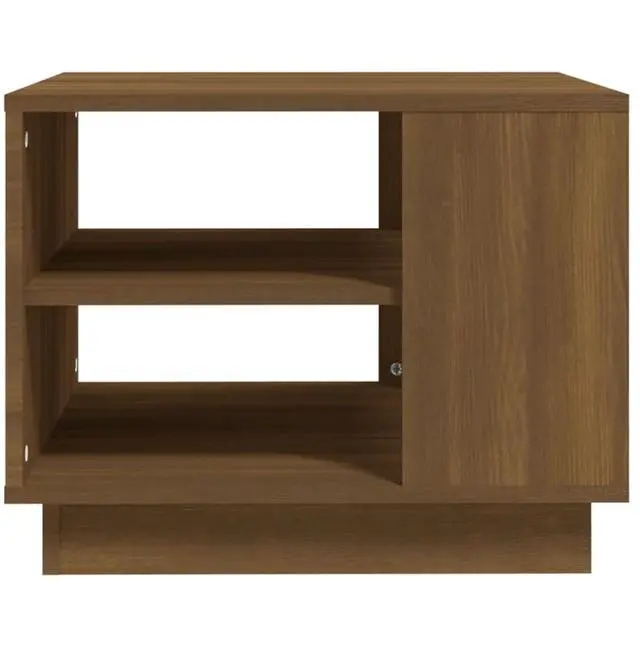 Alt view image 16 of 16 - vidaXL Coffee Table Brown Oak Engineered Wood Side Tea Sofa Table Furniture