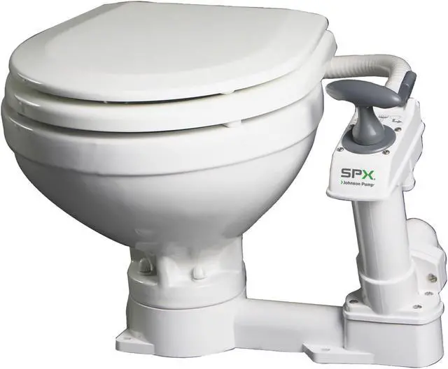 Alt view image 5 of 6 - JOHNSON PUMP COMPACT MANUAL TOILET 80-47229-01