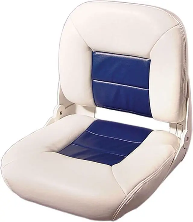 Alt view image 3 of 4 - Tempress 54678 Navistyle Low-Back Boat Seat - White/Blue