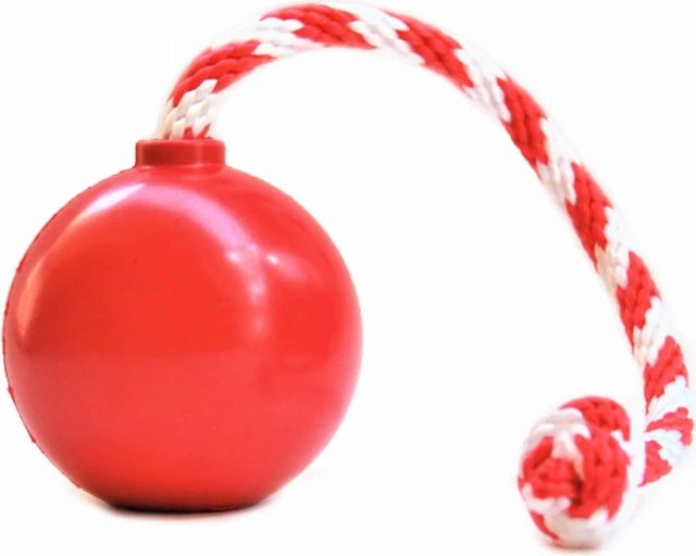 Main image of USA-K9 Cherry Bomb Durable Rubber Chew Toy, Treat Dispenser, Reward Toy, Tug Toy, and Retrieving Toy