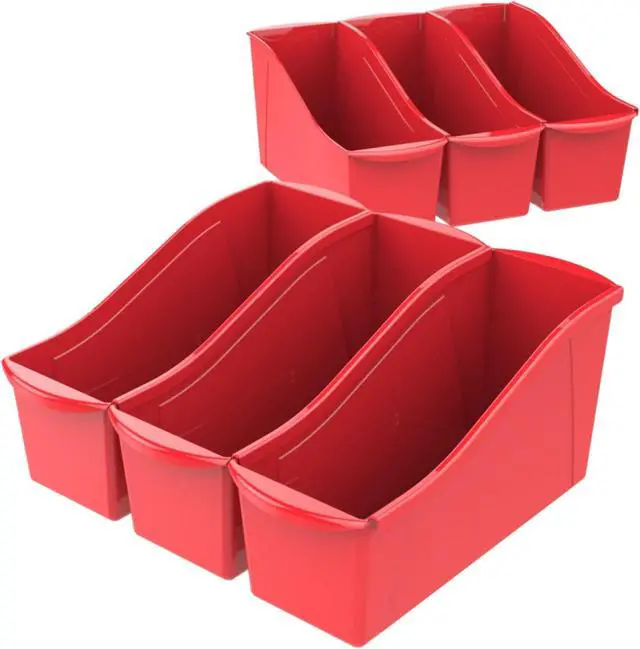 Alt view image 4 of 4 - Large Book Bin, Red (Case of 6)