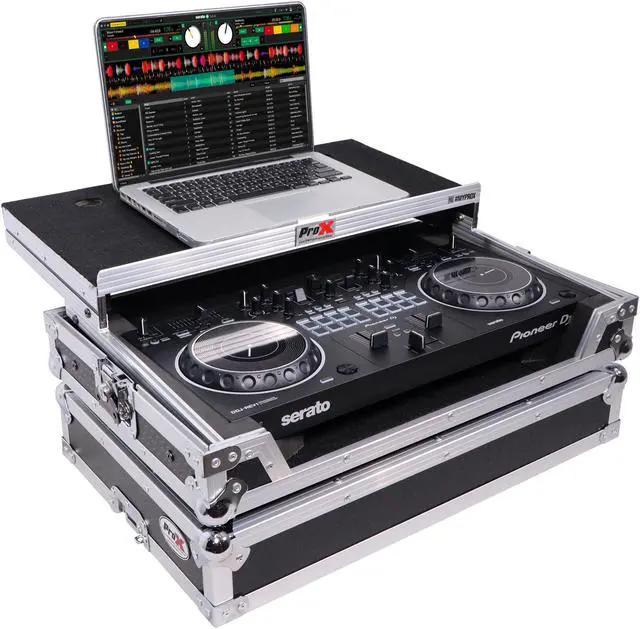 Alt view image 2 of 8 - ProX X-DDJREV1LT ATA Flight Case For Pioneer DDJ-REV1 DJ Controller with Laptop Shelf