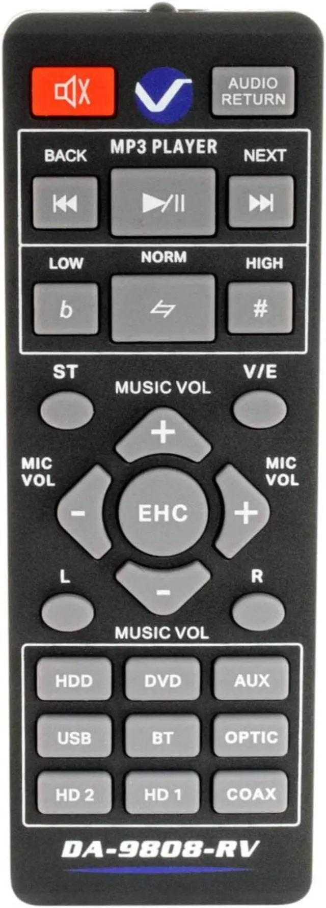 Alt view image 2 of 11 - Professional 600W Karaoke Amplifier with 24-bit DSP Mic Effect, HDMI input and Optical Input for Smart TV