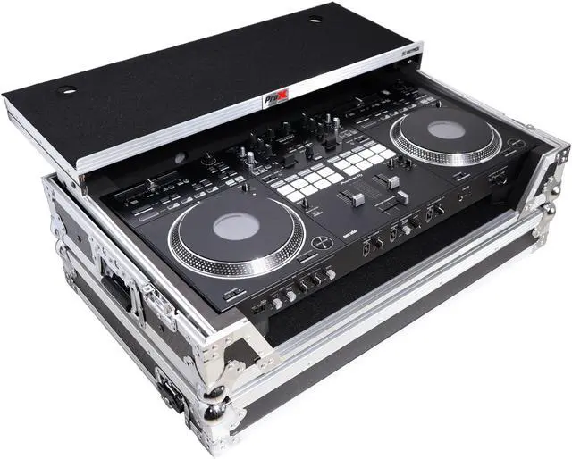Alt view image 6 of 8 - ATA Style Flight Case for Pioneer DDJ-REV7 DJ Controller with Laptop Shelf, 1U Rackspace, Wheels