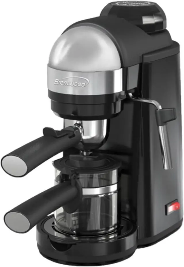 Alt view image 18 of 20 - Brentwood 800 Watt Cappuccino Brewer and Espresso Maker w/ Frothing Wand, Black