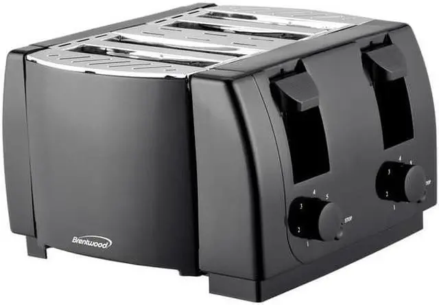Alt view image 9 of 9 - Brentwood TS-285 Cool Touch 4-Slice Toaster (Black)