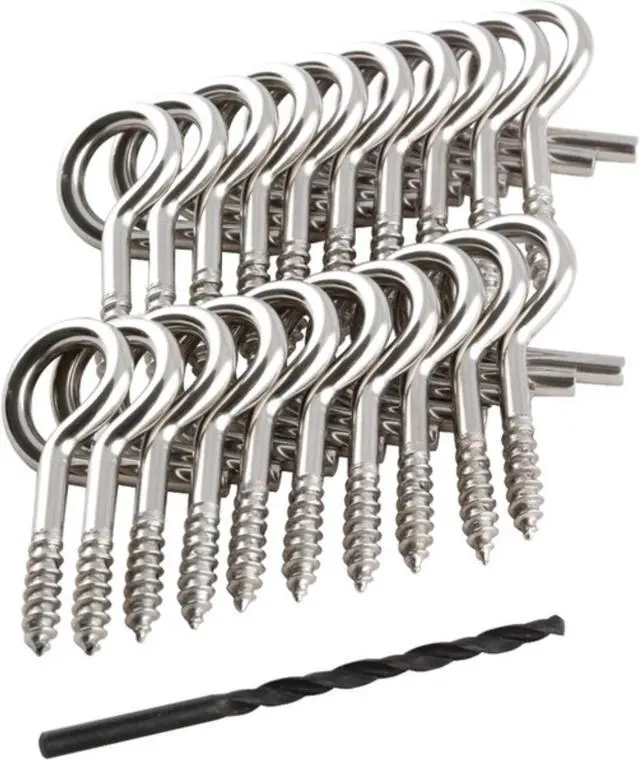Alt view image 3 of 3 - Hangman QH-20 Stainless Steel Outdoor Q-hangers 20 Pk