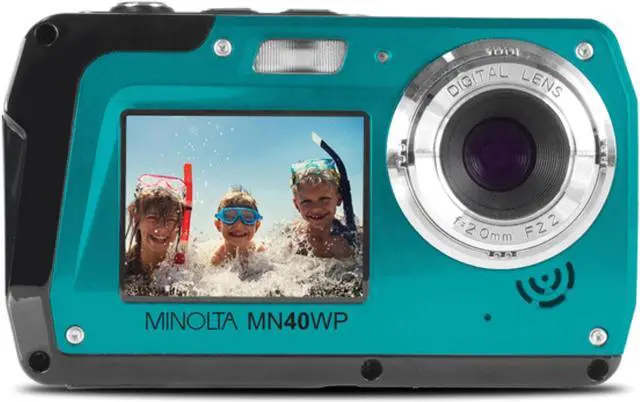 Alt view image 6 of 15 - Minolta MN40WP-BL 48.0-Megapixel Waterproof Digital Camera (Blue)