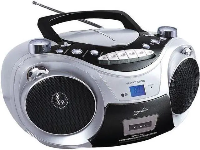 Alt view image 10 of 10 - Supersonic SC-739BT Portable Bluetooth Audio System - Silver