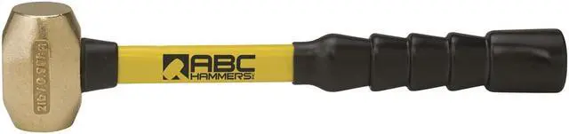Alt view image 7 of 7 - ABC HAMMERS ABC2BFB 2 lb. Brass Hammer with 12" Fiberglass Handle