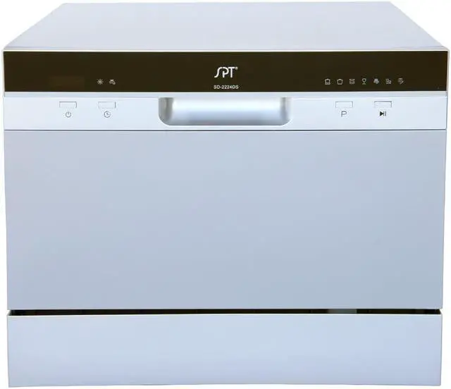Alt view image 9 of 9 - Kitchen Appliance Countertop Dishwasher with Delay Start in Silver