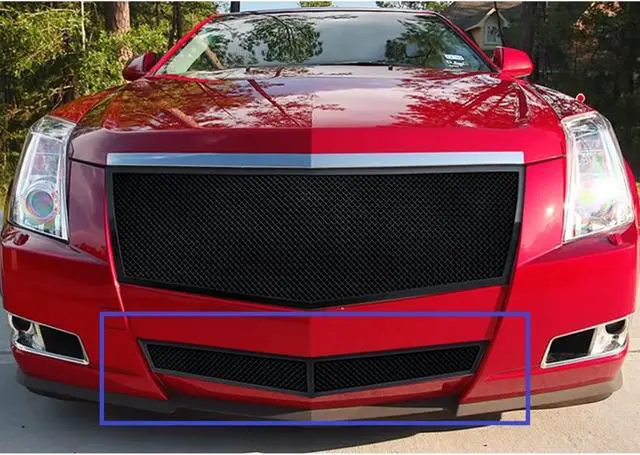 Main image of 2008-2013 Cadillac Cts (Not For Cts-V)/2011-2014 Cadillac Cts Coupe (Not For Cts-V Coupe) Stainless Steel Black Powder Coated Finish 1.8 Mm Wire Mesh Black Wire Mesh Grille