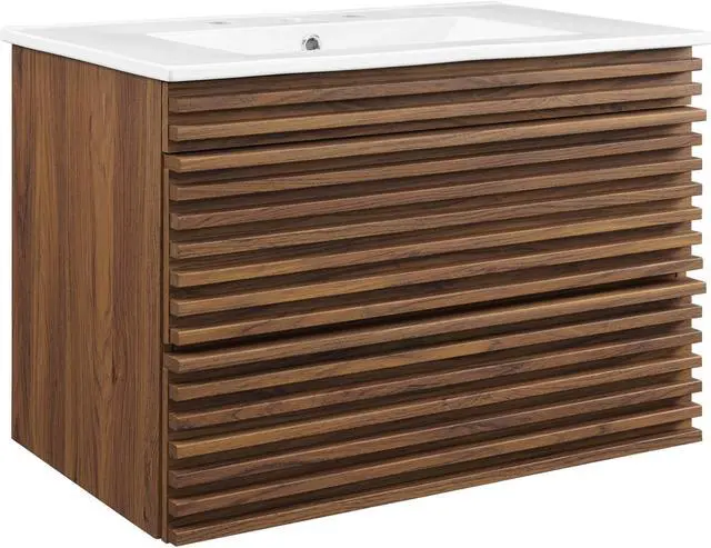 Main image of Render 30" Wall-Mount Bathroom Vanity