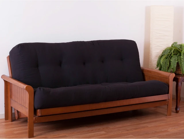 Main image of Blazing Needles Renewal 10" Twill Futon Mattress, Queen, Black