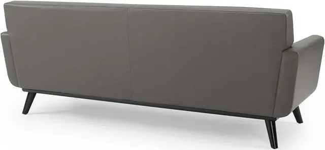 Alt view image 3 of 6 - Engage Top-Grain Leather Living Room Lounge Sofa Gray