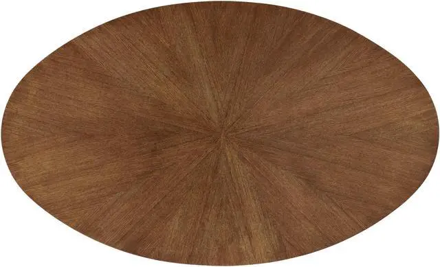 Alt view image 4 of 6 - Crossroads 71" Oval Wood Dining Table Walnut