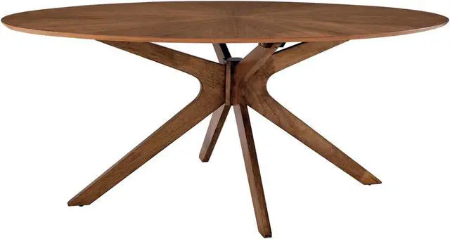 Main image of Crossroads 71" Oval Wood Dining Table Walnut