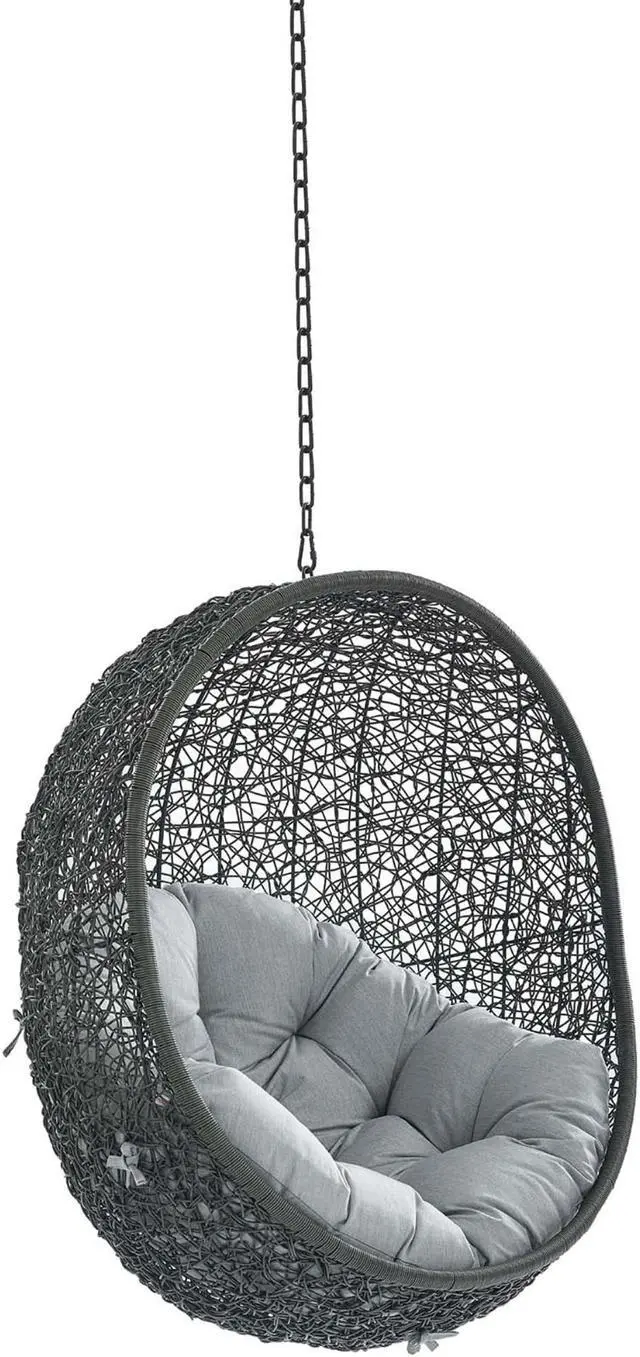 Main image of Hide Sunbrella Fabric Swing Outdoor Patio Lounge Chair Without Stand Gray Gray