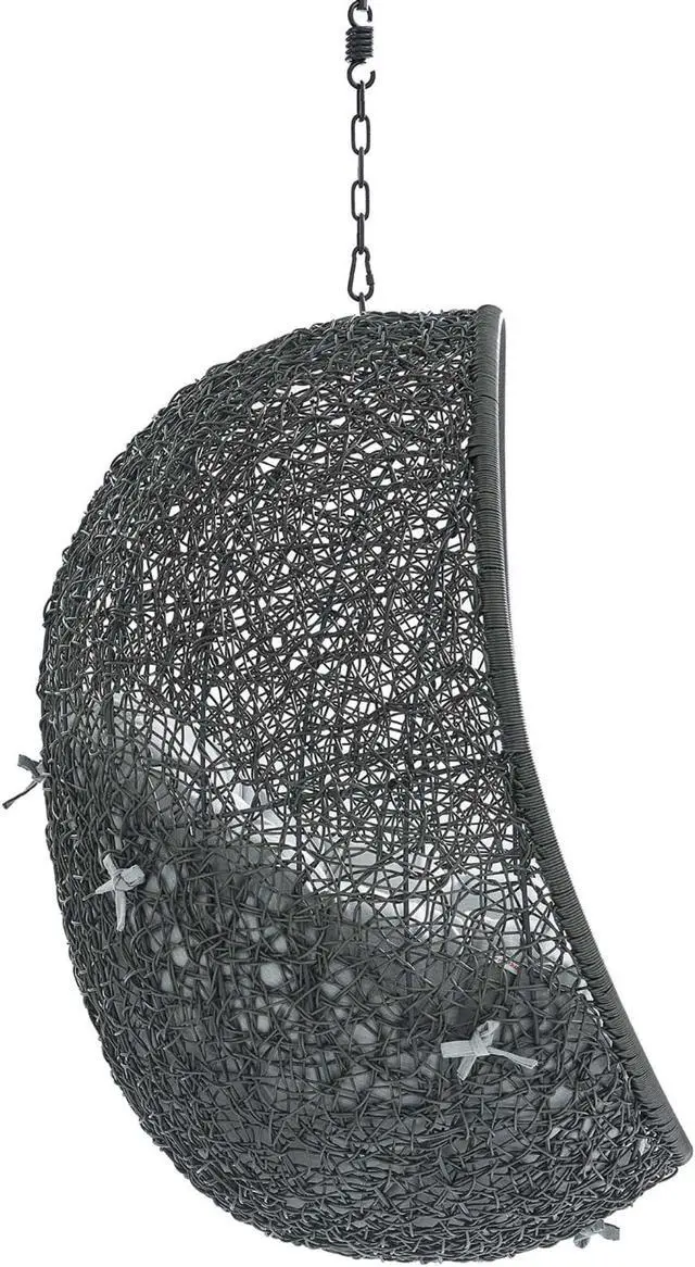 Alt view image 3 of 6 - Hide Sunbrella Fabric Swing Outdoor Patio Lounge Chair Without Stand Gray Gray