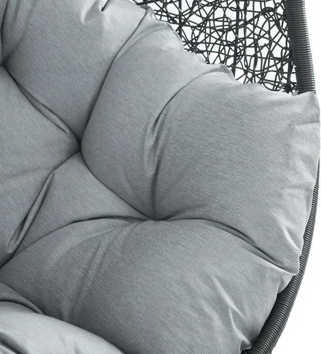 Alt view image 5 of 6 - Hide Sunbrella Fabric Swing Outdoor Patio Lounge Chair Without Stand Gray Gray