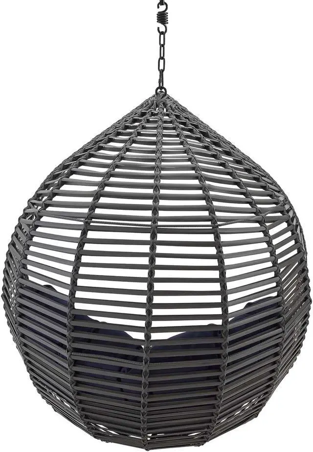 Alt view image 3 of 4 - Garner Teardrop Outdoor Patio Swing Chair Without Stand Gray Navy