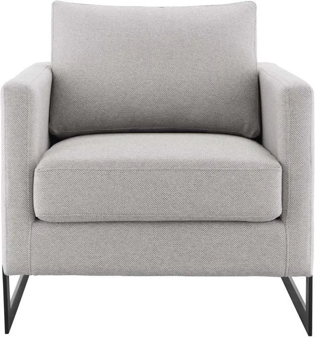 Alt view image 4 of 6 - Posse Upholstered Fabric Accent Chair Black Camel