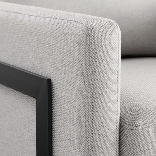 Alt view image 5 of 6 - Posse Upholstered Fabric Accent Chair Black Camel