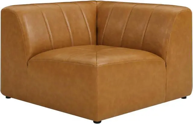Main image of Bartlett Vegan Leather Corner Chair Tan