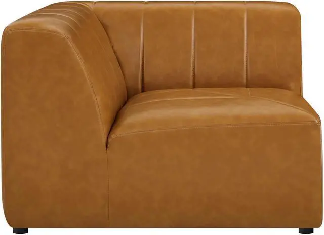Alt view image 2 of 6 - Bartlett Vegan Leather Corner Chair Tan