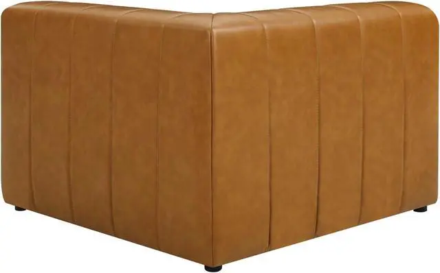 Alt view image 3 of 6 - Bartlett Vegan Leather Corner Chair Tan