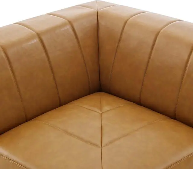 Alt view image 4 of 6 - Bartlett Vegan Leather Corner Chair Tan