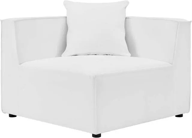Alt view image 2 of 6 - Saybrook Outdoor Patio Upholstered 2-Piece Sectional Sofa Loveseat White