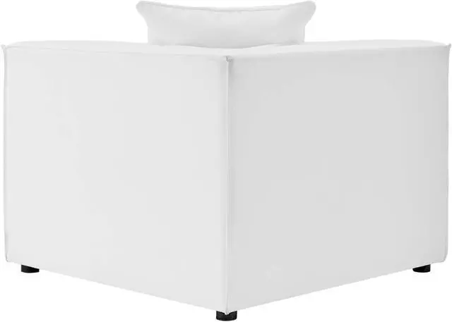 Alt view image 3 of 6 - Saybrook Outdoor Patio Upholstered 2-Piece Sectional Sofa Loveseat White