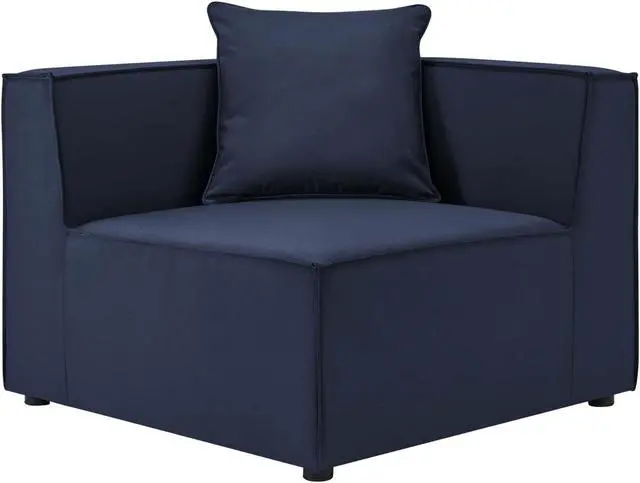 Alt view image 2 of 6 - Saybrook Outdoor Patio Upholstered 3-Piece Sectional Sofa Navy