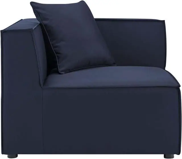 Alt view image 3 of 6 - Saybrook Outdoor Patio Upholstered 3-Piece Sectional Sofa Navy